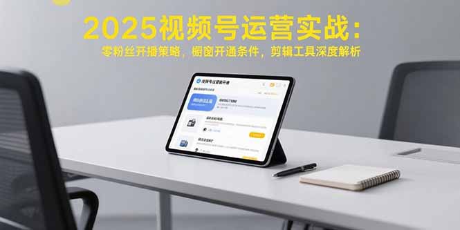 （15505期）2025视频号运营实战：零粉丝开播策略，橱窗开通条件，剪辑工具深度解析-冷静项目网