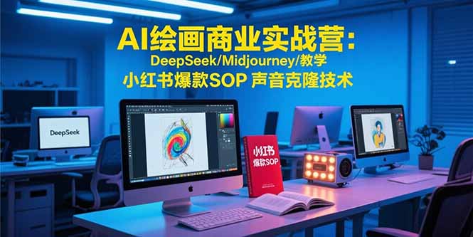 （15480期）AI绘画商业实战营：DeepSeek/Midjourney/教学 小红书爆款SOP 声音克隆技术-冷静项目网