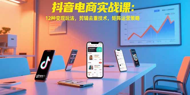 （15478期）抖音电商实战课：12种变现玩法，剪辑去重技术，矩阵运营策略-冷静项目网