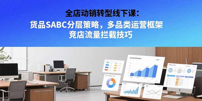 （15419期）全店动销转型线下课：货品SABC分层策略，多品类运营框架 竞店流量拦截技巧-冷静项目网