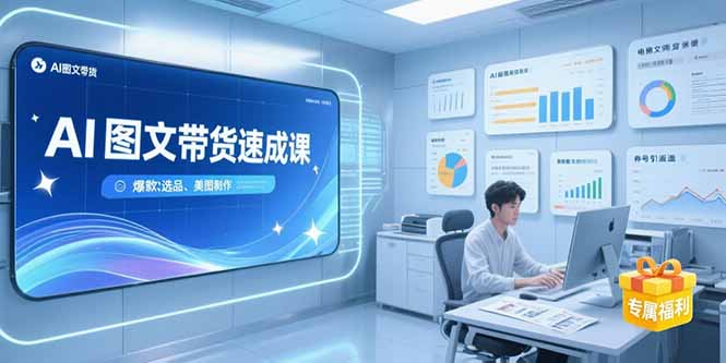 （15416期）AI图文带货速成课，养号引流秘籍，爆款选品策略，美图制作全流程-冷静项目网