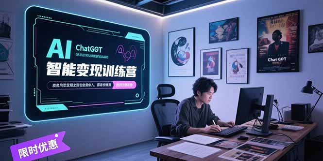 （15389期）AI智能变现训练营，ChatGPT写作变现，电影解说制作，图文带货方法论-冷静项目网