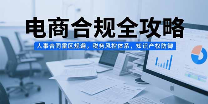 （15377期）电商合规全攻略，人事合同雷区规避，税务风控体系，知识产权防御-冷静项目网