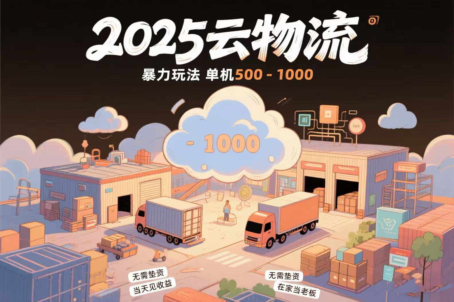 （15353期）云物流赚差价，项目纯利润500~1000，无需垫资，当天到账。不需要有车，…-冷静项目网