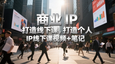 商业IP打造线下课，打造个人 IP线下课视频+笔记-冷静项目网