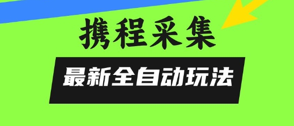 携程信息采集全自动玩法，0风控，无脑开干-冷静项目网