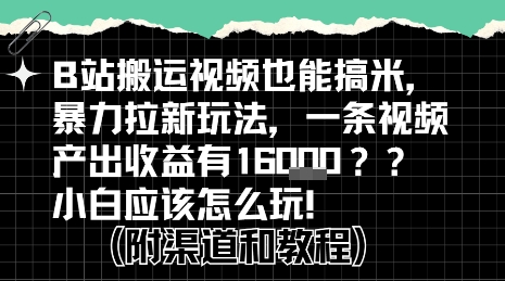 b站掘金计划？搬运视频也能挣拉新的收益，小白应该怎么玩！-冷静项目网
