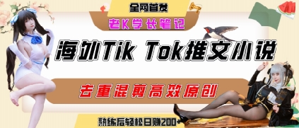 海外tiktok小说推文暴力项目，高停留率，高转化率，上手后一天搞顿饭钱不是问题-冷静项目网