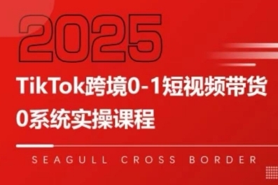 TikTok跨境0-1短视频带货，系统拆解TikTok跨境带货全链路，实现跨境可持续盈利-冷静项目网