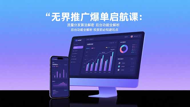 （15567期）无界推广爆单启航课：流量分发算法解密 后台功能全解析 投放前必知避坑点-冷静项目网