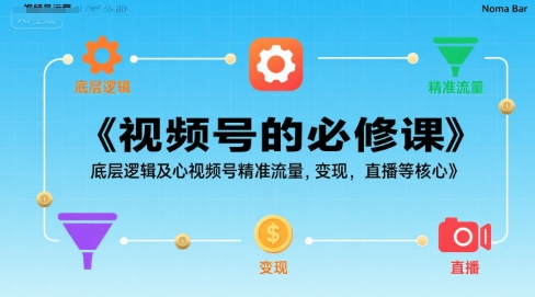 视频号的必修课，视频号的底层逻辑及核心视频号精准流量，变现，直播等核心-冷静项目网