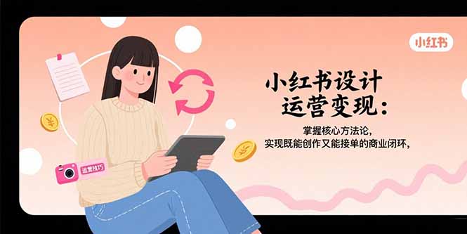 （15636期）小红书设计运营变现：掌握核心方法论，实现既能创作又能接单的商业闭环-冷静项目网