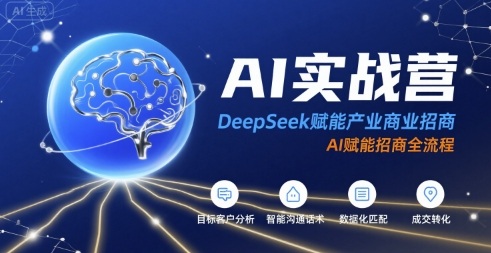 AI实战营：DeepSeek赋能产业商业招商，AI赋能招商全流程-冷静项目网