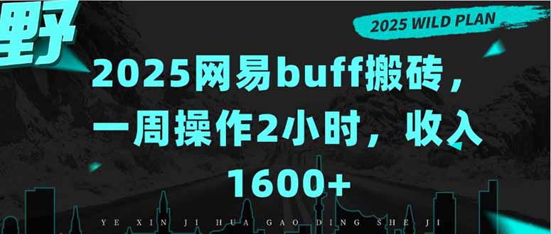 （15666期）2025网易buff搬砖，一周操作2小时，收入1600+-冷静项目网