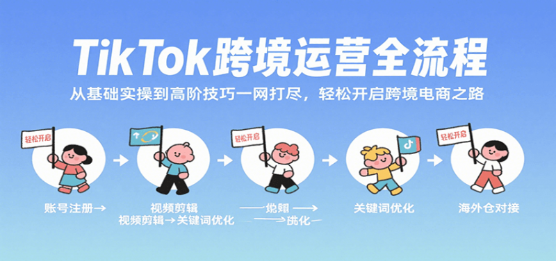 TikTok跨境运营全流程，从基础实操到高阶技巧一网打尽，轻松开启跨境电商之路-冷静项目网