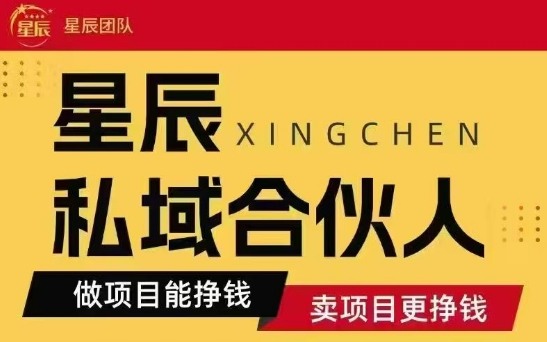 全网首发星辰私域项目合集，最新实操玩法，短期快速实现变现-冷静项目网