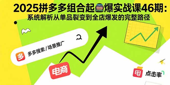 （15816期）2025拼多多组合起爆实战课46期：系统解析从单品裂变到全店爆发的完整路径-冷静项目网