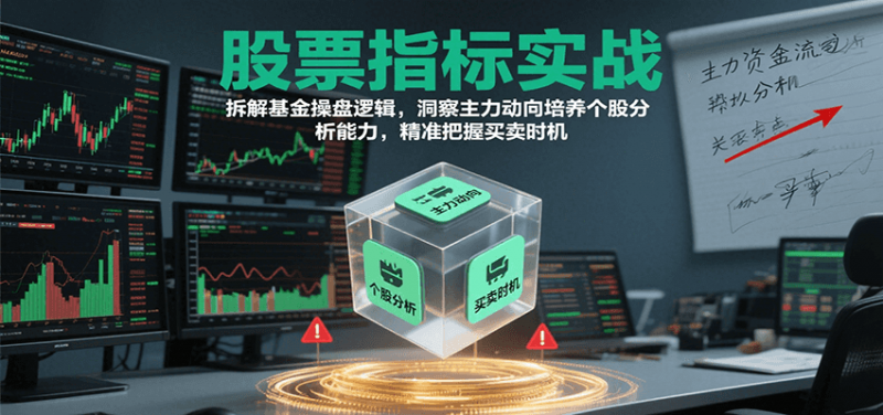股票指标实战，基金操盘逻辑拆解，洞察主力动向培养个股分析能力把握买卖时机（更新）-冷静项目网