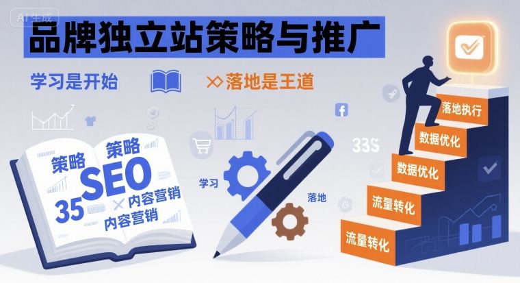 品牌独立站策略与推广，学习是开始，落地是王道-冷静项目网