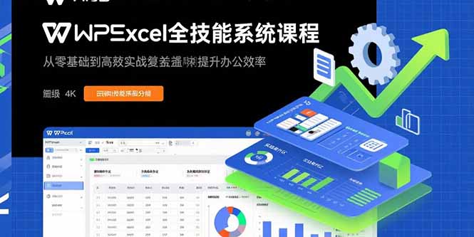 （15873期）WPS Excel全技能系统课程：从零基础到高阶实战全覆盖，全面提升办公效率-冷静项目网