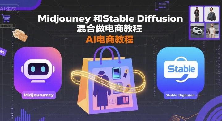 Midjourney和Stable Diffusion混合做电商教程-ai电商教程-冷静项目网
