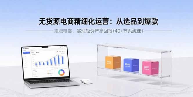 （15896期）无货源电商精细化运营：从选品到爆款，实现轻资产高回报(40+节系统课)-冷静项目网