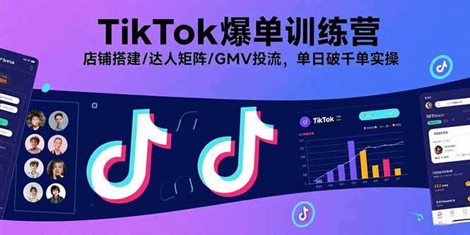 （15920期）TikTok爆单训练营，店铺搭建/达人矩阵/GMV投流，单日破千单实操-冷静项目网