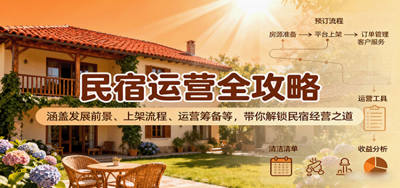 民宿运营全攻略：涵盖发展前景、上架流程、运营筹备等，带你解锁民宿经营之道-冷静项目网