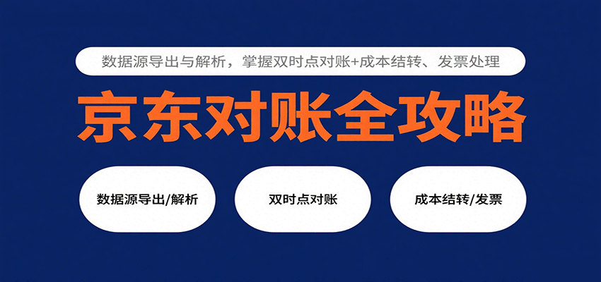 京东对账全攻略：数据源导出与解析，掌握双时点对账+成本结转、发票处理-冷静项目网