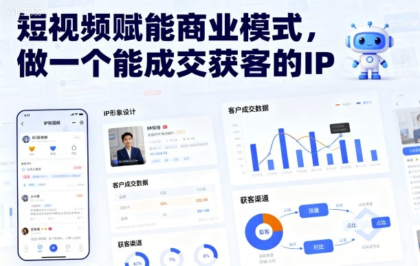 短视频赋能商业模式，做一个能成交获客的IP-冷静项目网