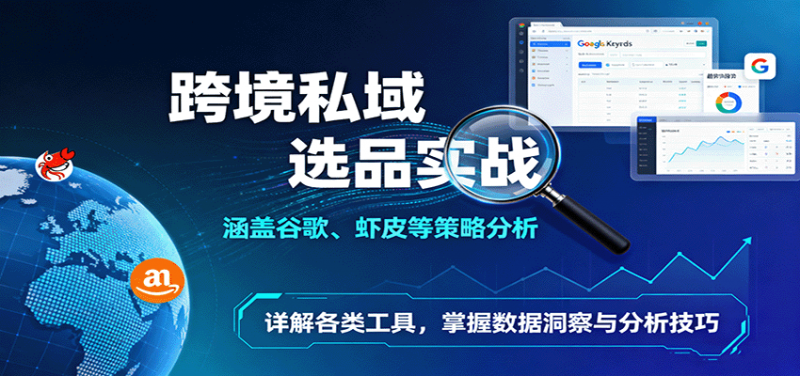 跨境私域选品实战：涵盖谷歌、虾皮等策略分析，详解各类工具，掌握数据洞察与分析技巧-冷静项目网