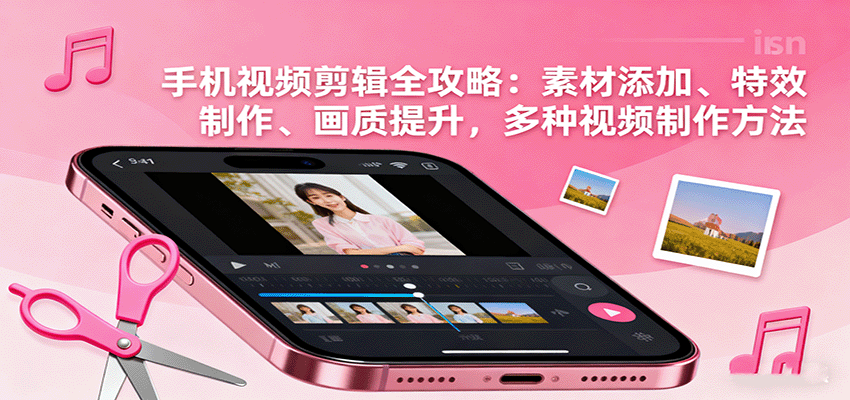 手机视频剪辑全攻略:素材添加、特效制作、画质提升,多种视频制作方法-冷静项目网