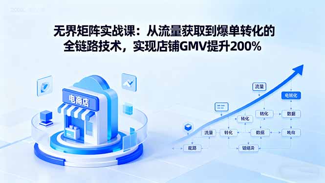 （16104期）无界矩阵实战课：从流量获取到爆单转化的全链路技术，实现店铺GMV提升200%-冷静项目网