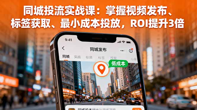 (16172期)同城投流实战课:掌握视频发布、标签获取、最小成本投放,ROI提升3倍-冷静项目网