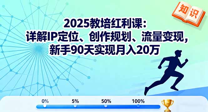 （16178期）2025教培红利课：详解IP定位、创作规划、流量变现，新手90天实现月入20万-冷静项目网
