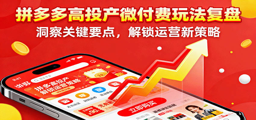 拼多多高投产微付费玩法复盘，洞察关键要点，解锁运营新策略-冷静项目网