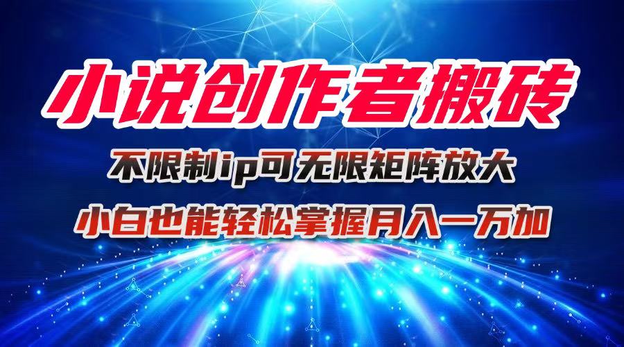 (16209期)小说创作者搬砖玩法,不限制IP简单无脑 可矩阵无限放大小白也能实现轻…-冷静项目网