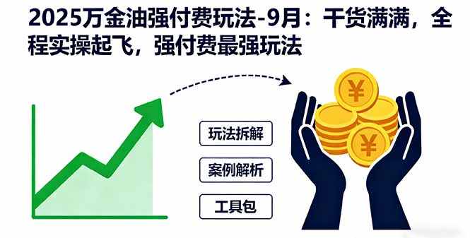 (16202期)2025万金油强付费玩法-9月:干货满满,全程实操起飞,强付费最强玩法-冷静项目网