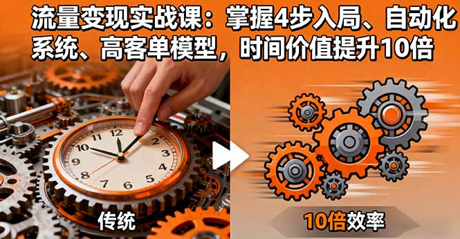 (16197期)流量变现实战课:掌握4步入局、自动化系统、高客单模型,时间价值提升10倍-冷静项目网