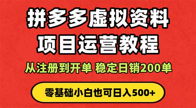 (16220期)拼多多开店运营课程: 蓝海变现玩法,轻松实现睡后收入 零基础小白也可…-冷静项目网