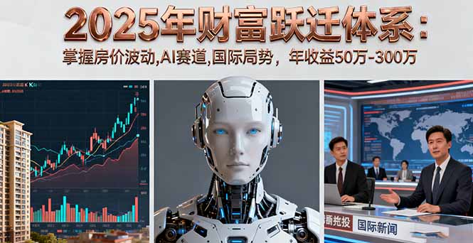 （16217期）2025年财富跃迁体系：掌握房价波动,AI赛道,国际局势，年收益50万-300万-冷静项目网
