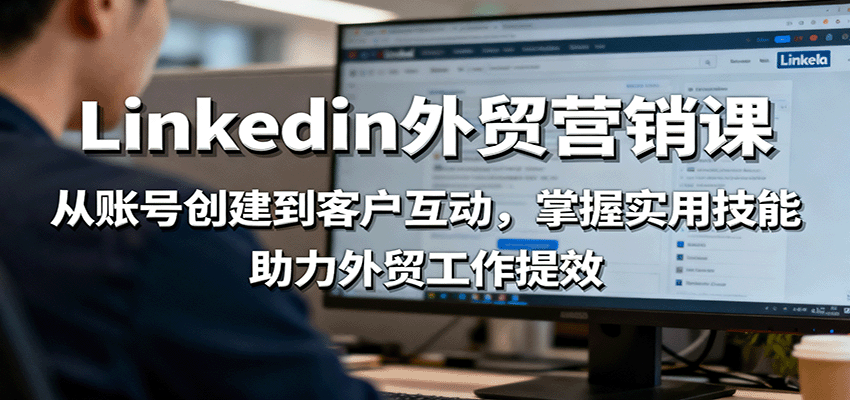 LinkedIn外贸营销课:从账号创建到客户互动,掌握实用技能,助力外贸工作提效-冷静项目网