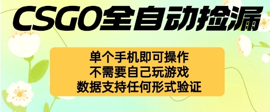 自动挂G捡漏，不用自己挂G不用玩游戏，一个手机即可操作，新手小白轻松月入1W+-冷静项目网