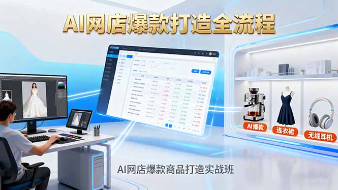 （16326期）AI网店爆款商品打造实战班：AI技术实现商品图智能处理，快速搭建AI网店-冷静项目网