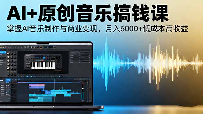 (16324期)AI+原创音乐搞钱课:掌握AI音乐制作与商业变现,月入6000+低成本高收益-冷静项目网