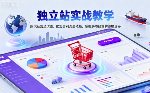 独立站实战教学,跨境经营全攻略,助您告别流量依赖,掌握跨境经营的终极奥-冷静项目网