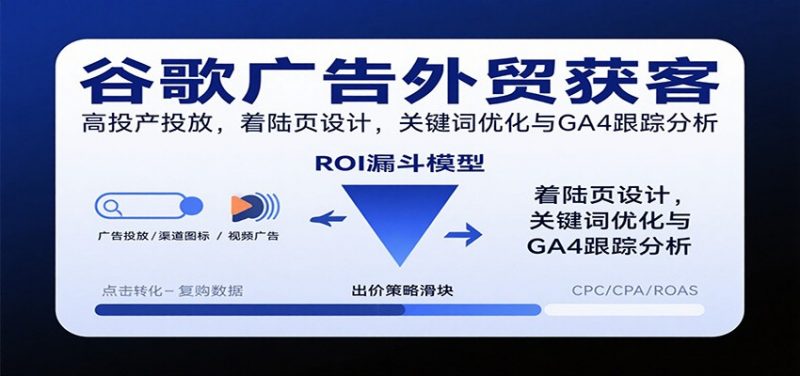 谷歌广告外贸获客,高投产投放,着陆页设计,关键词优化与GA4跟踪分析-冷静项目网