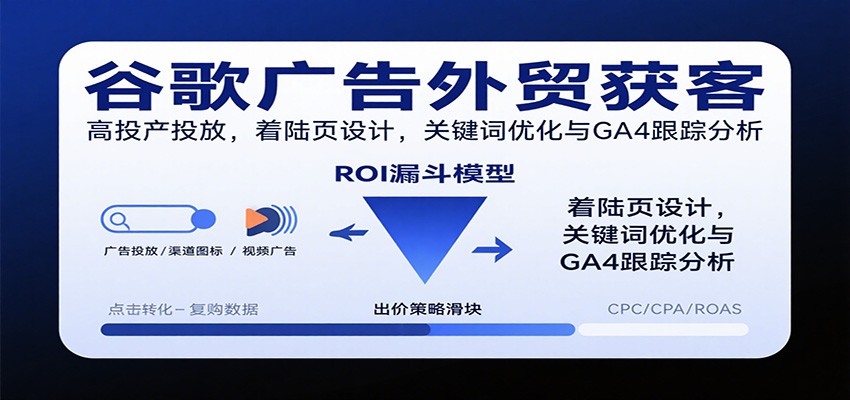 谷歌广告外贸获客,高投产投放,着陆页设计,关键词优化与GA4跟踪分析-冷静项目网