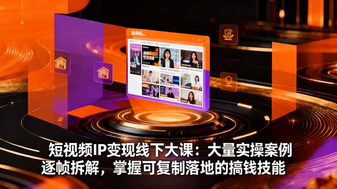 （16410期）短视频IP变现线下大课：大量实操案例逐帧拆解，掌握可复制落地的搞钱技能-冷静项目网