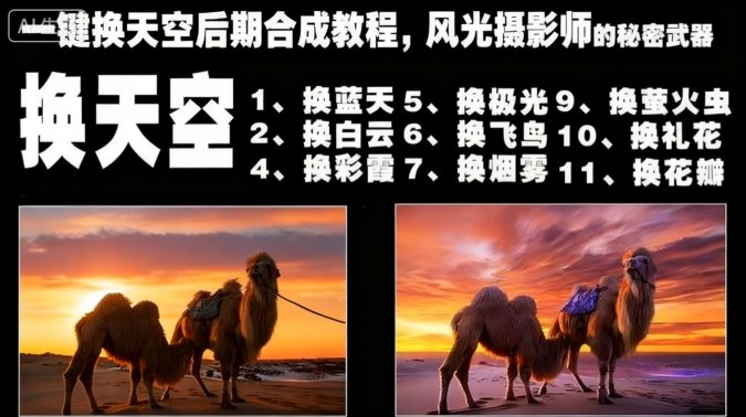 一键换天空后期合成教程，风光摄影师的秘密武器-冷静项目网